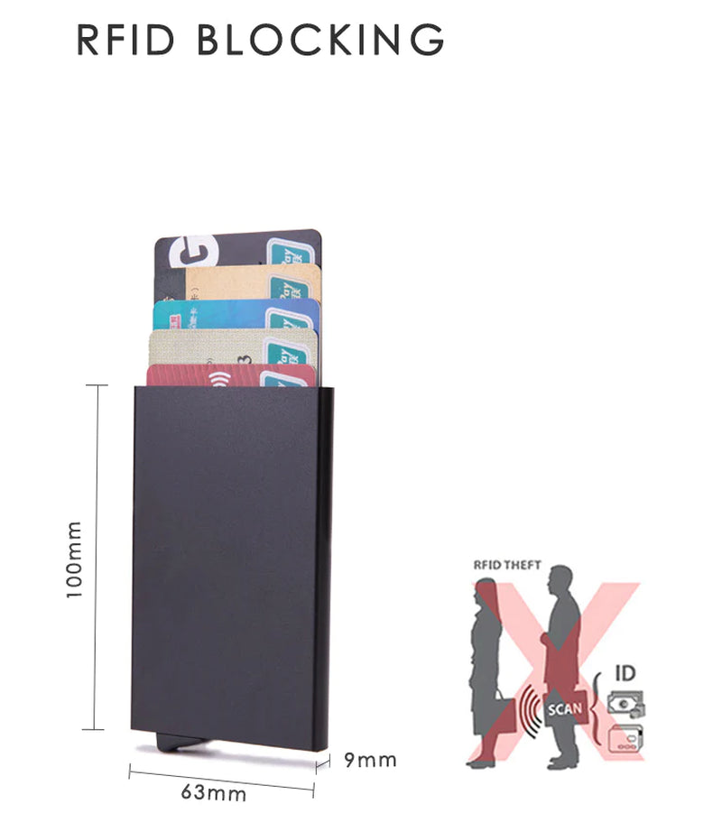 💼 Men’s RFID Blocking Wallet — Slim Carbon Fiber Money Clip & Credit Card Holder | Minimalist Front Pocket Wallet with ID Window, Durable & Stylish Design
