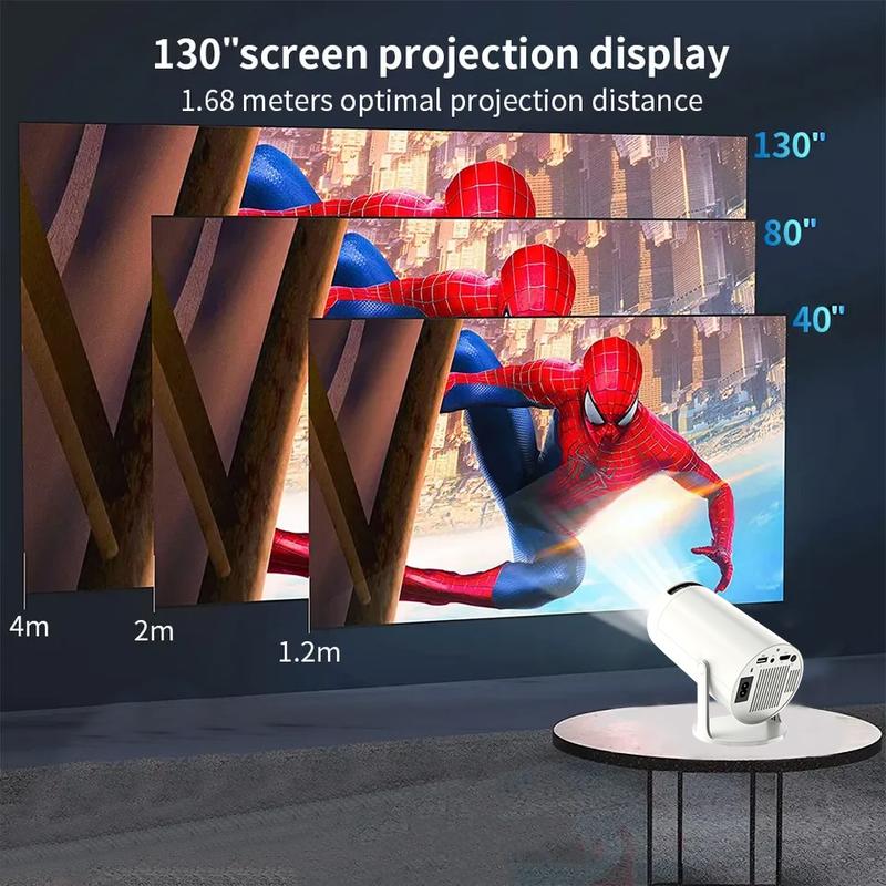 🎥 2025 Smart Mini Projector — Portable Wi-Fi 6 & Bluetooth 5.2 Home Theater | Built-In Streaming Apps, 180° Ceiling Projection, 1080P HD Display, Auto Keystone, Compact Travel-Friendly Design 🎬