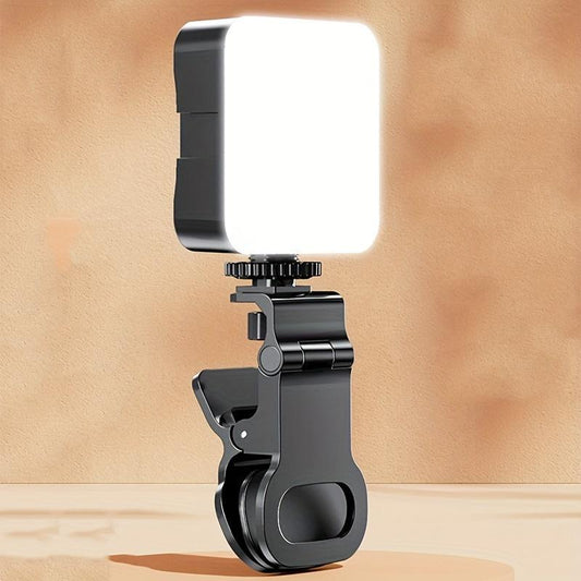 Portable LED Phone Light, Multifunctional Clip-On Light, Pocket Fill Light for Selfie, Live Streaming, Vlogging & Makeup