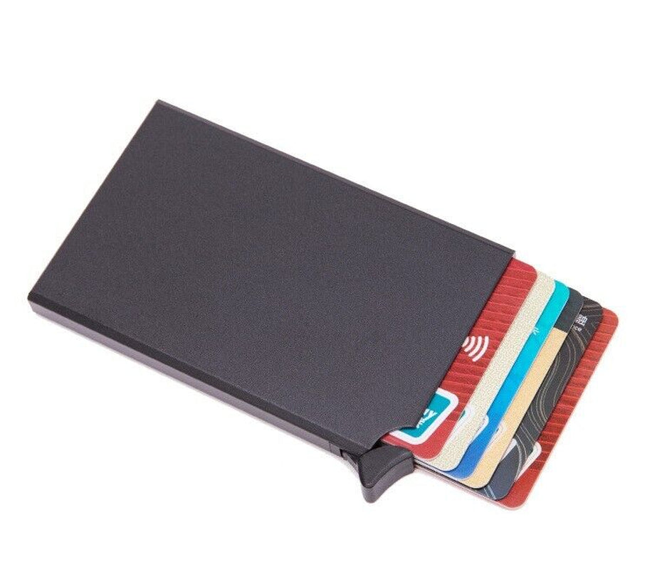 💼 Men’s RFID Blocking Wallet — Slim Carbon Fiber Money Clip & Credit Card Holder | Minimalist Front Pocket Wallet with ID Window, Durable & Stylish Design