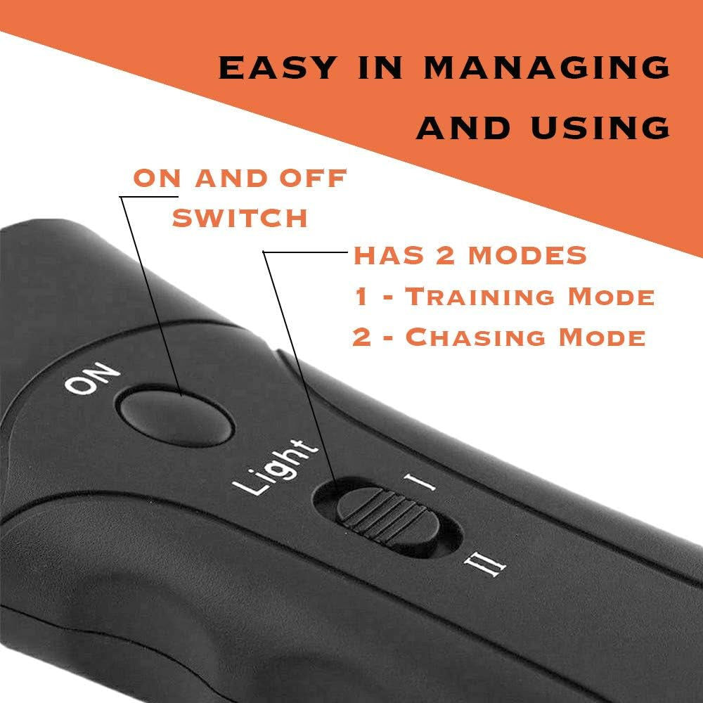 š¶ Ultrasonic Dog Bark Control & Training Device ā Handheld Anti-Barking Trainer with LED Light