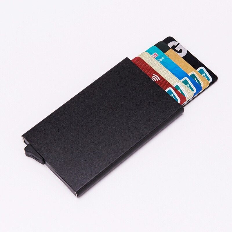 💼 Men’s RFID Blocking Wallet — Slim Carbon Fiber Money Clip & Credit Card Holder | Minimalist Front Pocket Wallet with ID Window, Durable & Stylish Design