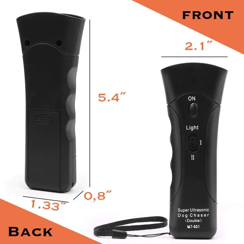 š¶ Ultrasonic Dog Bark Control & Training Device ā Handheld Anti-Barking Trainer with LED Light