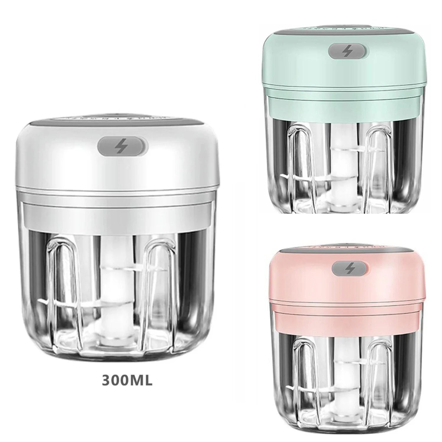⚡ Electric Mini Food Chopper — 300ML Garlic Press & Vegetable Grinder | Portable USB Rechargeable Blender for Chopping Onion, Chili, Fruit & Meat Effortlessly 🍴