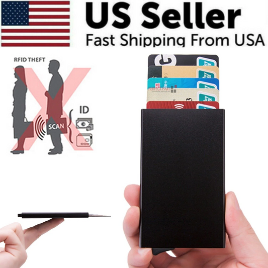 💼 Men’s RFID Blocking Wallet — Slim Carbon Fiber Money Clip & Credit Card Holder | Minimalist Front Pocket Wallet with ID Window, Durable & Stylish Design